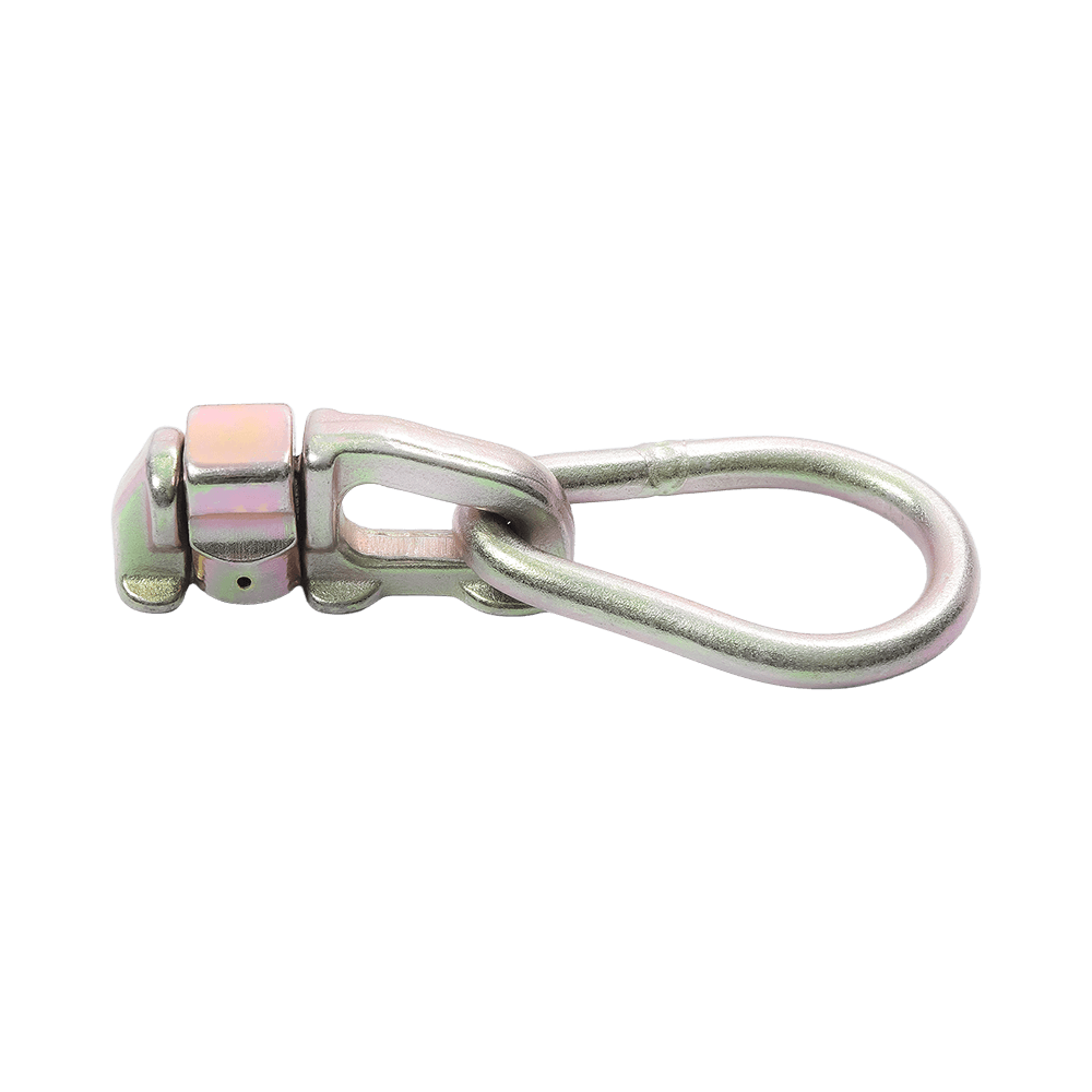 Gegalvaniseerde L-railfitting met dubbele noppen en perenring