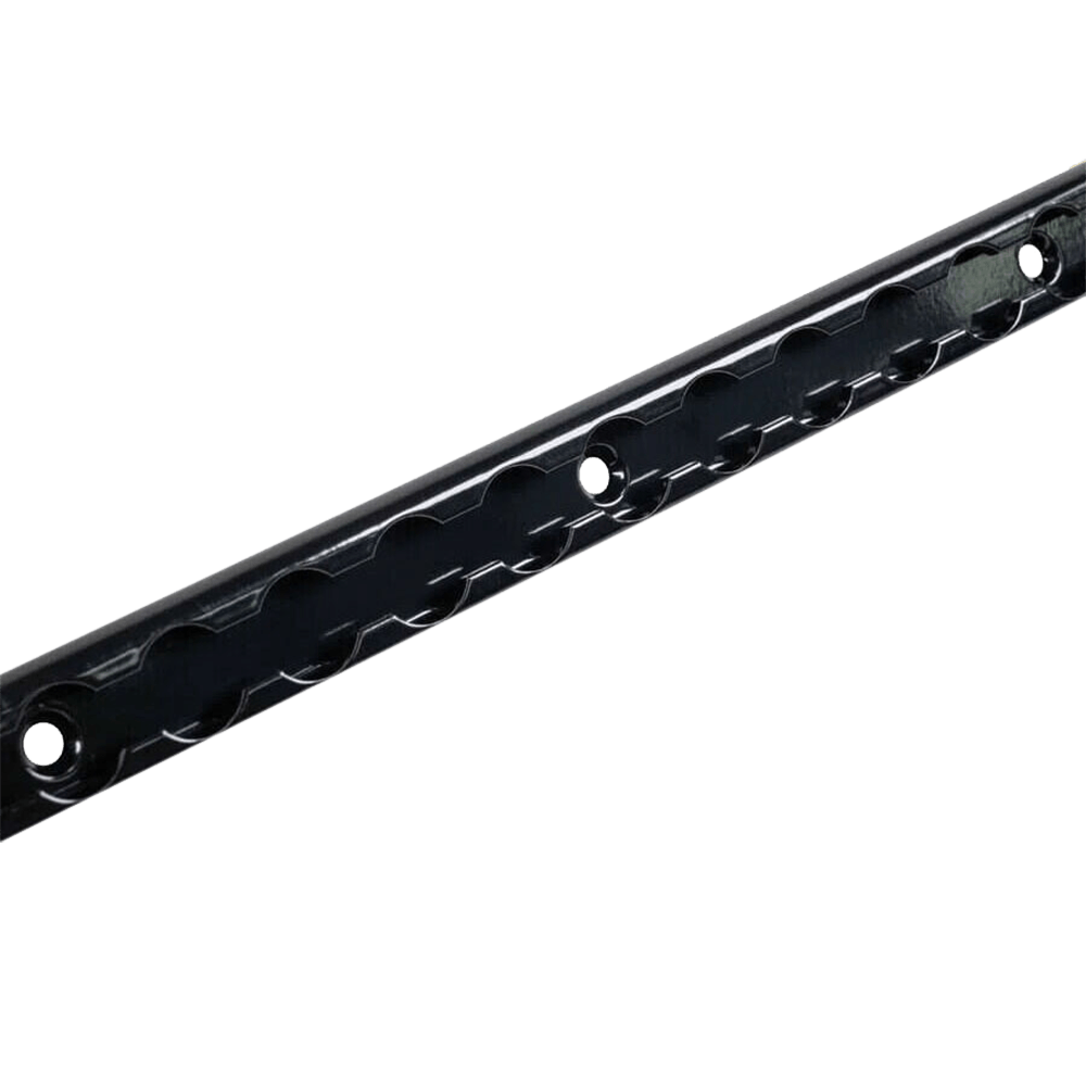 72' aluminium L-track met zwart geanodiseerde afwerking