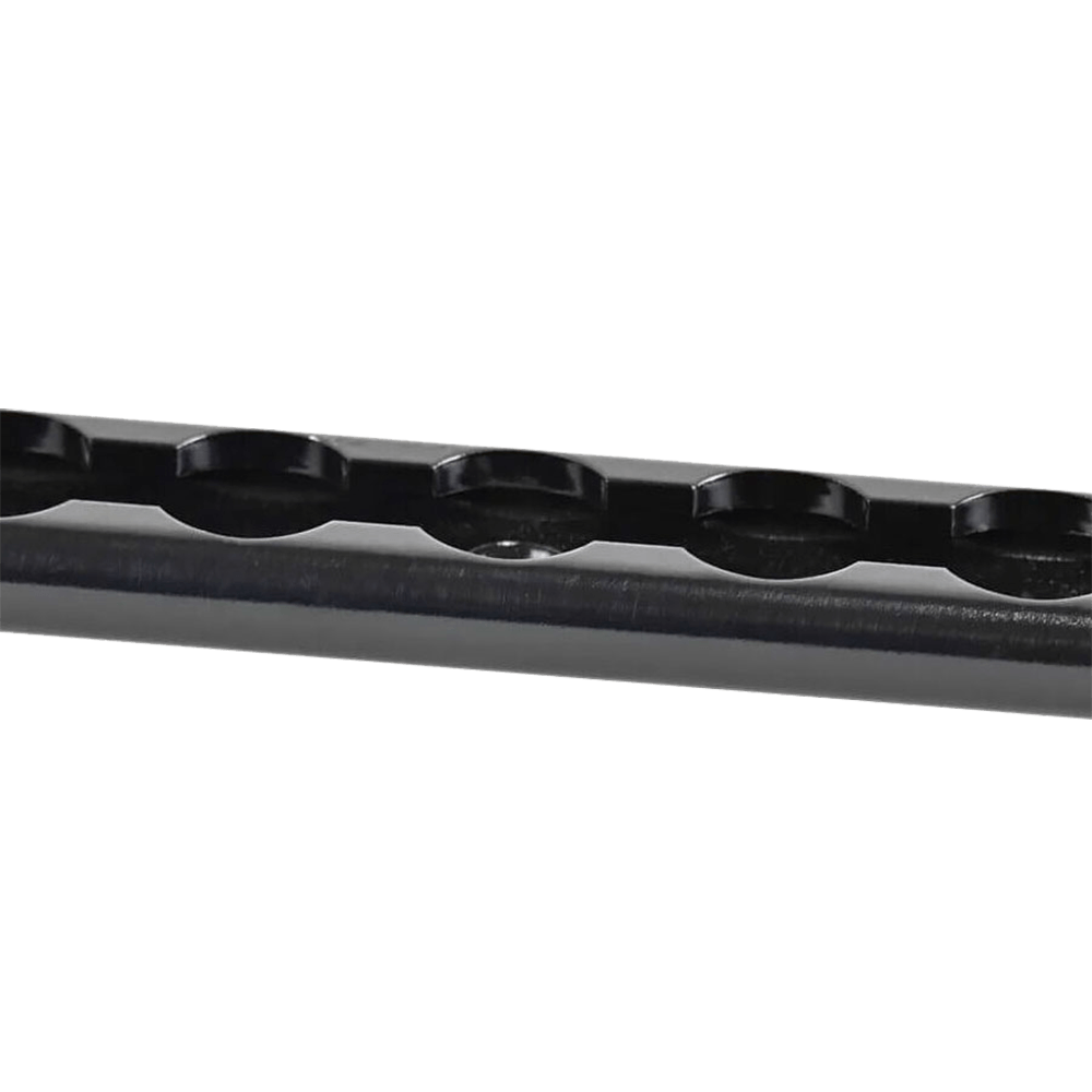 72' aluminium L-track met zwart geanodiseerde afwerking