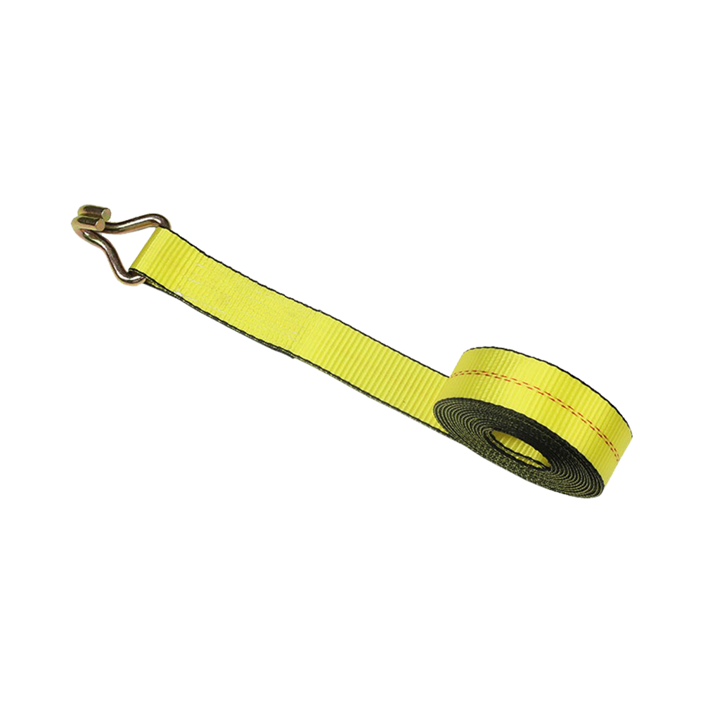 2 inch gele lierriem met dubbele J-haak
