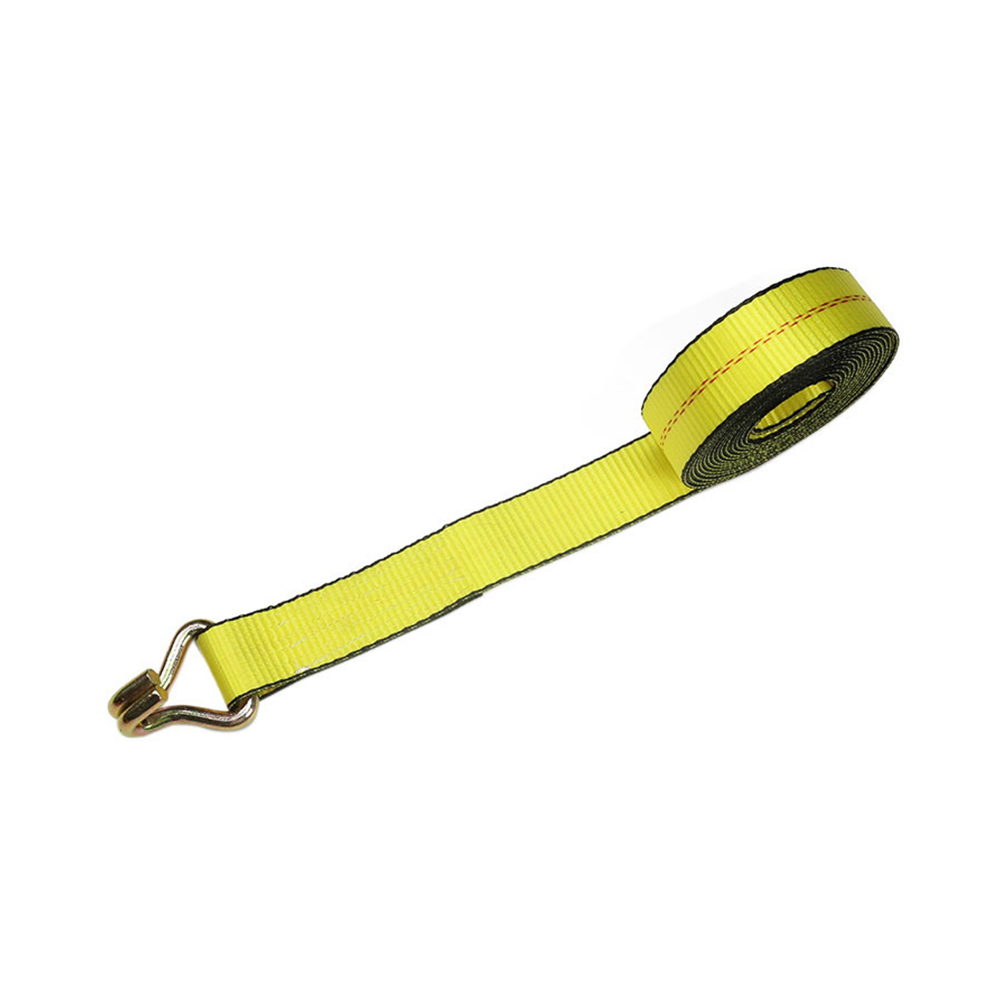 2 inch gele lierriem met dubbele J-haak