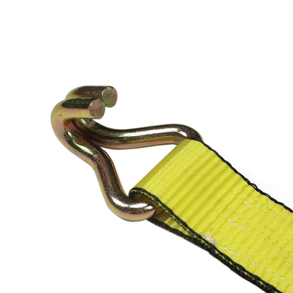 2 inch gele lierriem met dubbele J-haak