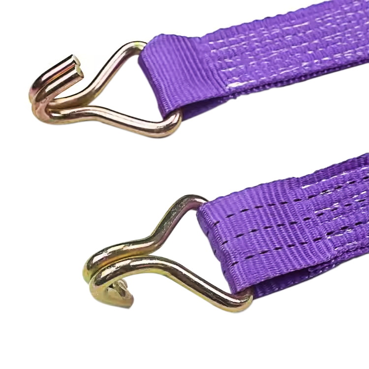 38 mm 3t paarse rubberen handgreep met ratelriem met draadhaken