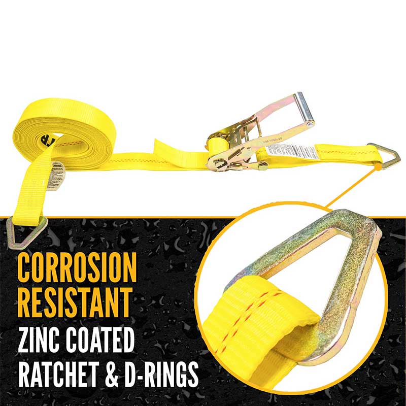 2'' X 30' Ratelriem met D-ringen