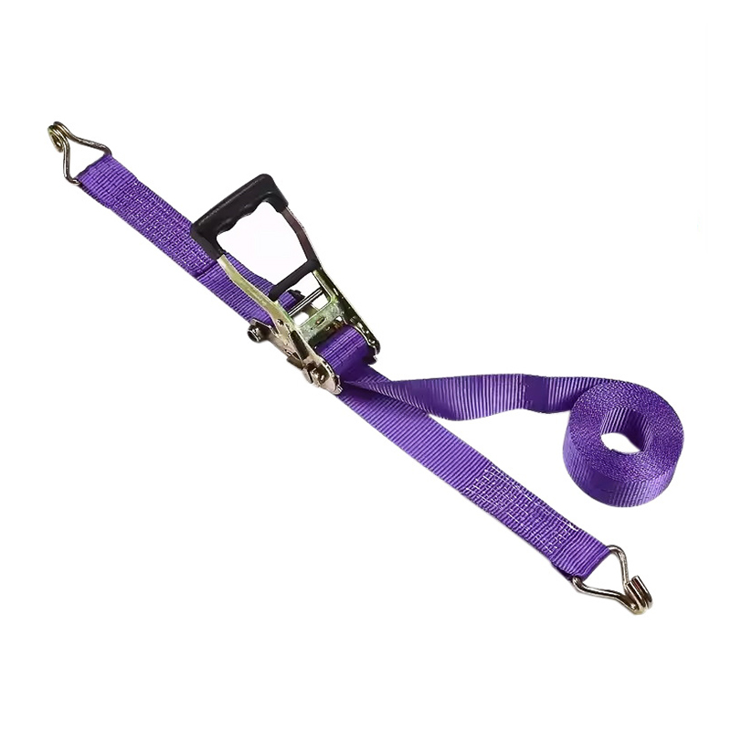38 mm 3t paarse rubberen handgreep met ratelriem met draadhaken