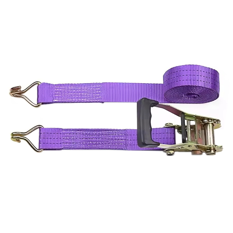 38 mm 3t paarse rubberen handgreep met ratelriem met draadhaken