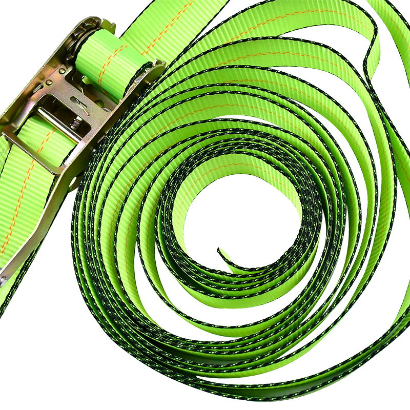 4' X 30' groene ratelriem met platte haken