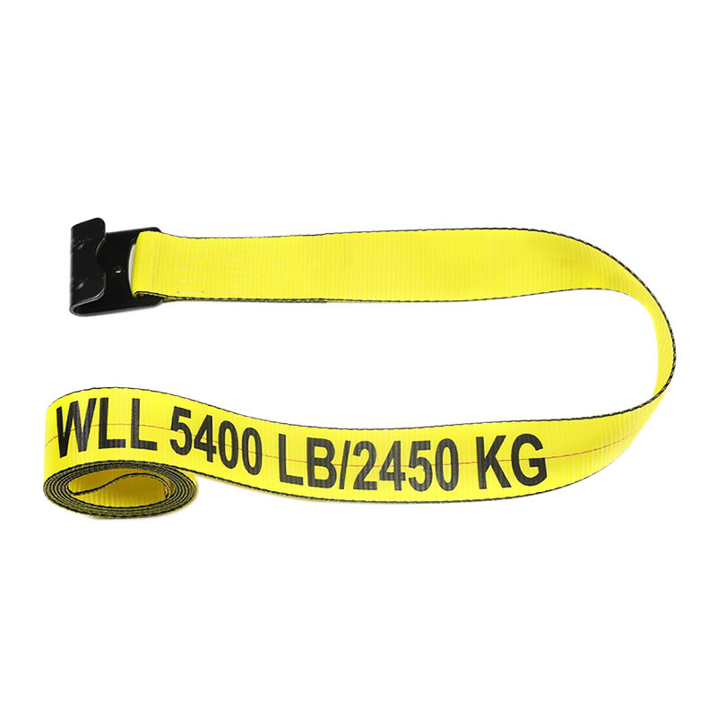 3 inch zware ratelband met platte haak voor vrachtwagen met aanhanger