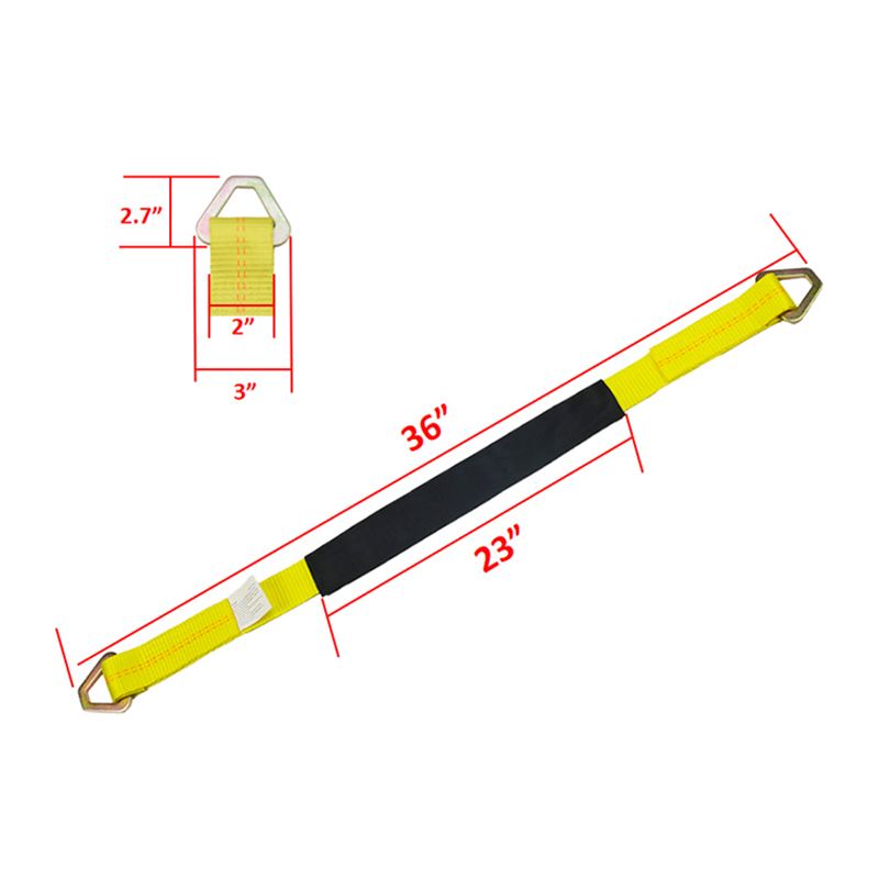 De 4-pack asriemen 2-inch wielband naar beneden
