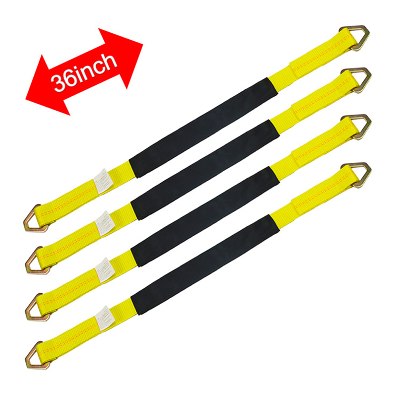 De 4-pack asriemen 2-inch wielband naar beneden