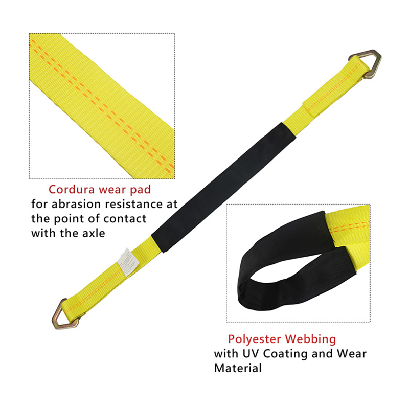 De 4-pack asriemen 2-inch wielband naar beneden