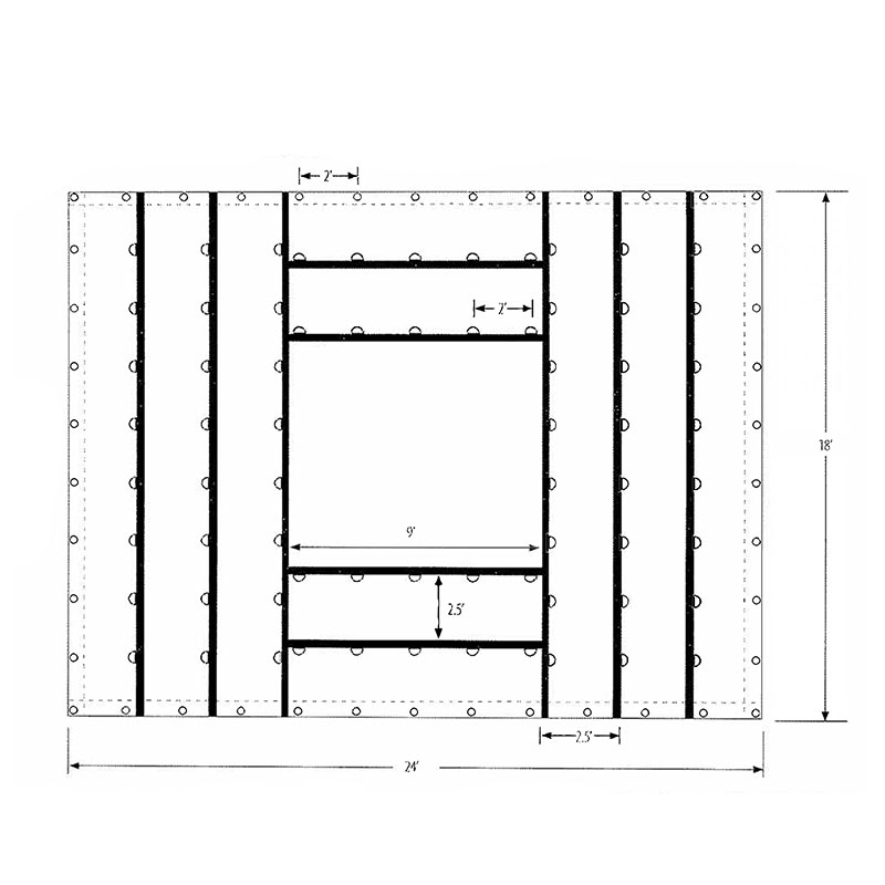 Het zwarte heavy-duty spiraalzeil