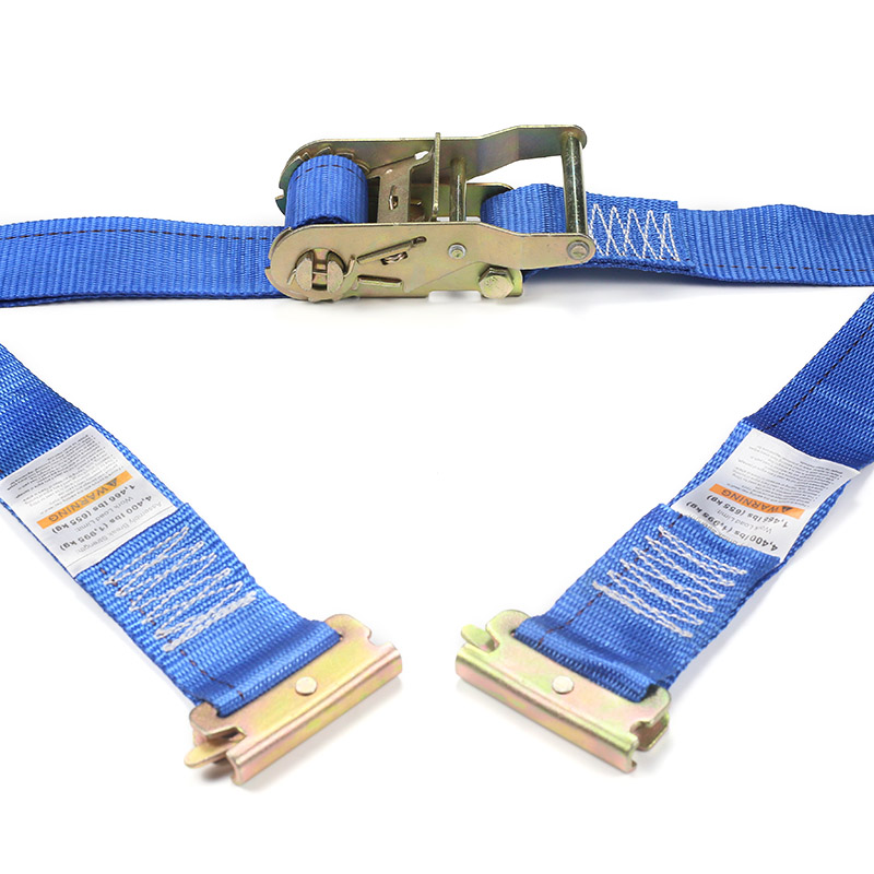 De 2-inch E-Track ratelriem (blauw)