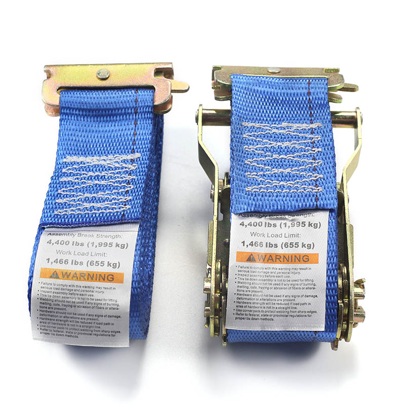 De 2-inch E-Track ratelriem (blauw)