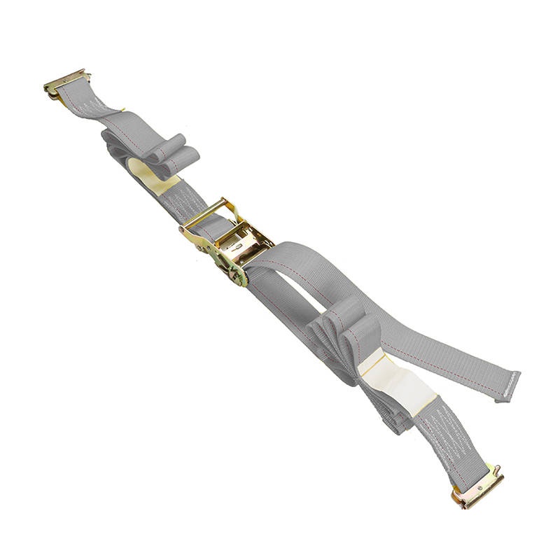 De 4-pack 5FT gegalvaniseerde rails met ratelriemen E-trackset
