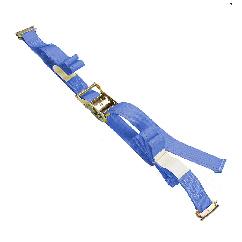 De 4-pack 5FT gegalvaniseerde rails met ratelriemen E-trackset