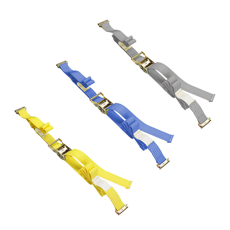De 4-pack 5FT gegalvaniseerde rails met ratelriemen E-trackset