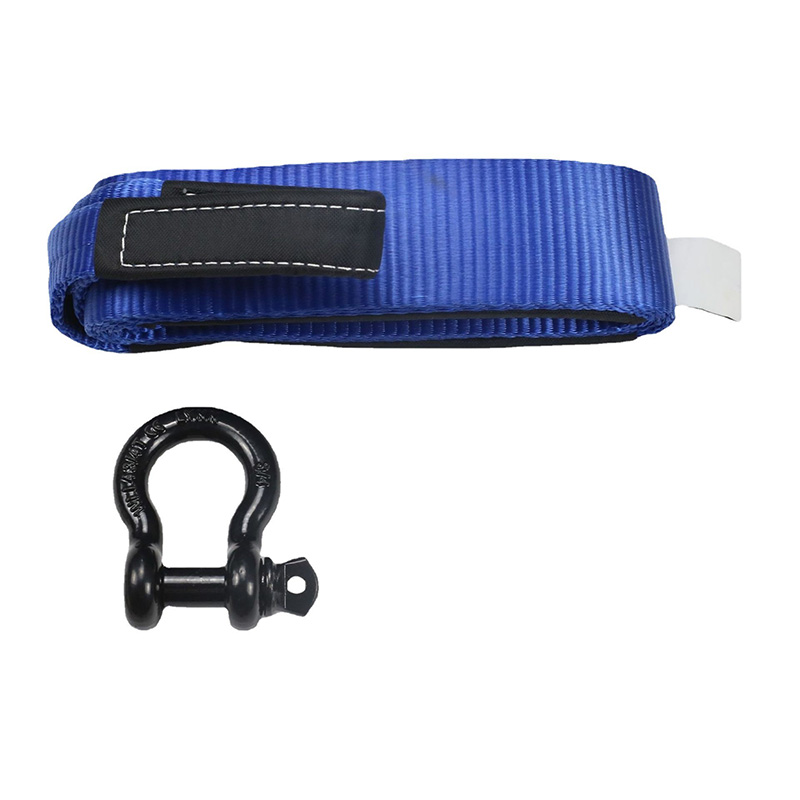 De sleepriemen D-beugel blauw
