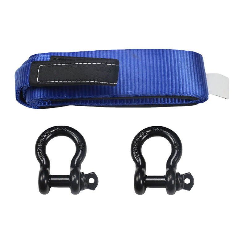 De sleepriemen D-beugel blauw
